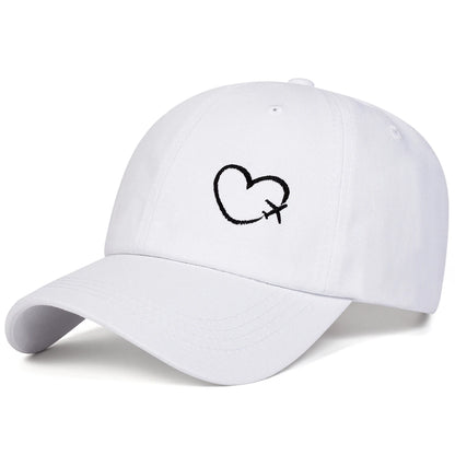 Unisex Love Flight Embroidery Baseball Caps Spring Autumn