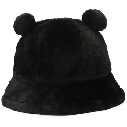 Ladies Fashion Leopard Print Plush Warm Fisherman Hat