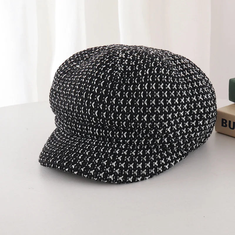 Women's Retro Octagonal Hat Korean Version Big Head