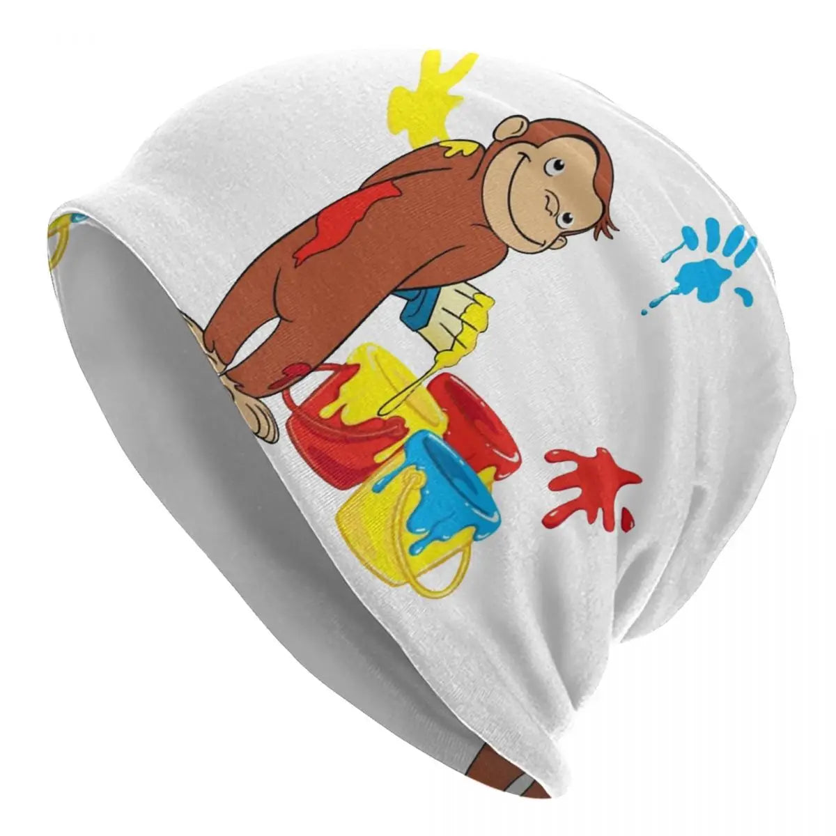 Balloons Cartoon Cute Brown Monkey Bonnet Hats Cool Street Beanies Hats