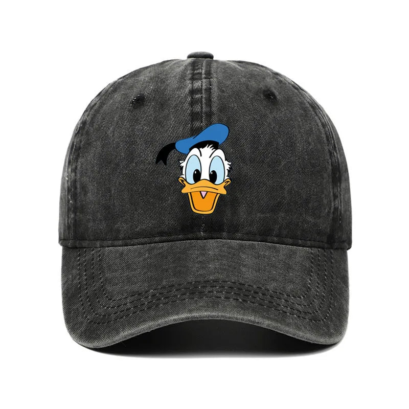 Unisex Vintage Washed Mickey Minnie Print Baseball Cap