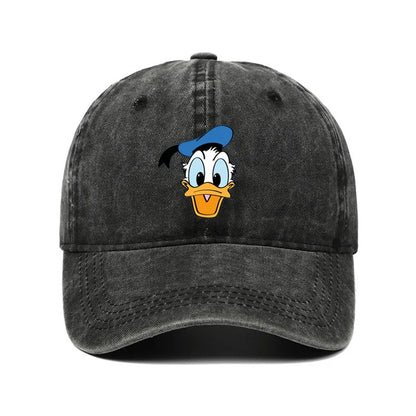 Unisex Vintage Washed Mickey Minnie Print Baseball Cap