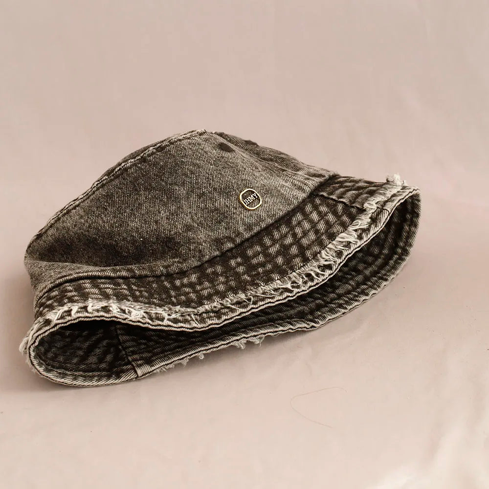 Washed Denim Bucket Hat Women Fisherman's Hat