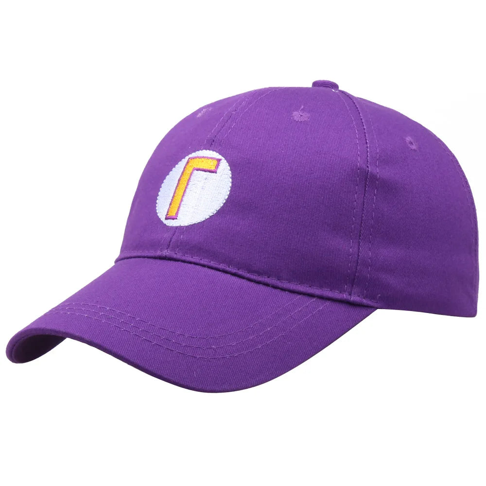 Anime Super Luigi Bros Letter M Embroidery Baseball Cap Fashion Women Men Outdoor Sport Sun Hat Adjustable