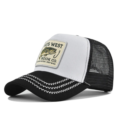 Fishing Embroidery Baseball Cap for Men Women