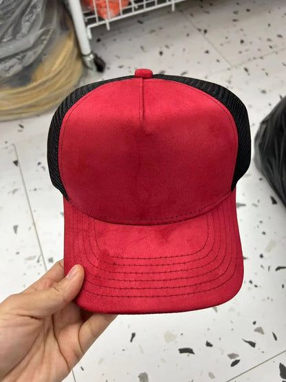 Unisex 5 Panel Suede Mesh Baseballl Cap Four Season Men Women