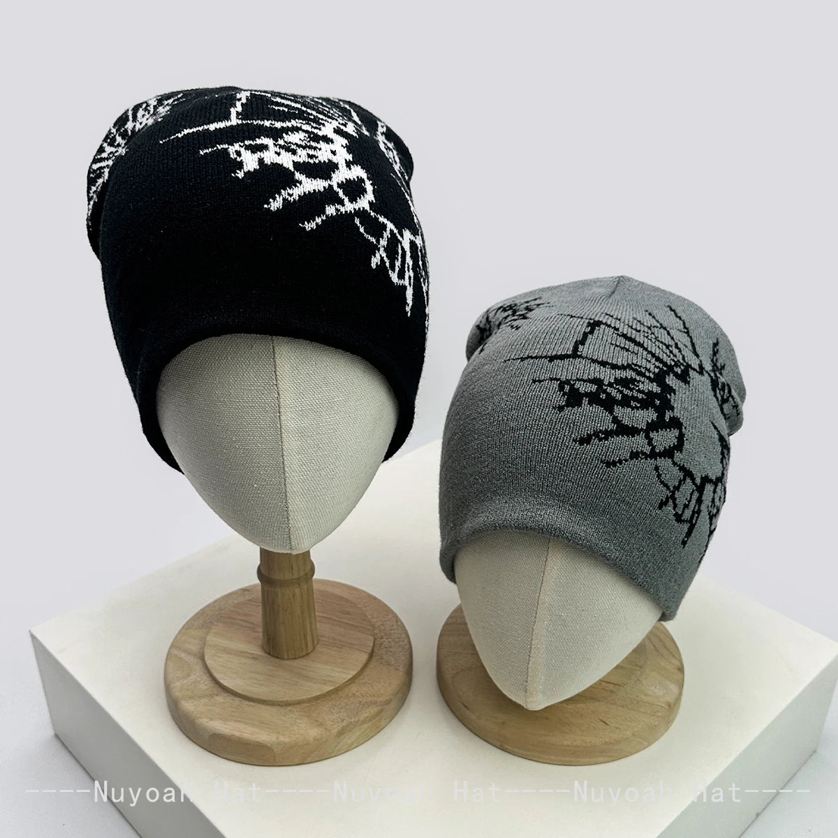 New Men Women Color Block Cullet Jacquard Knitted Hats