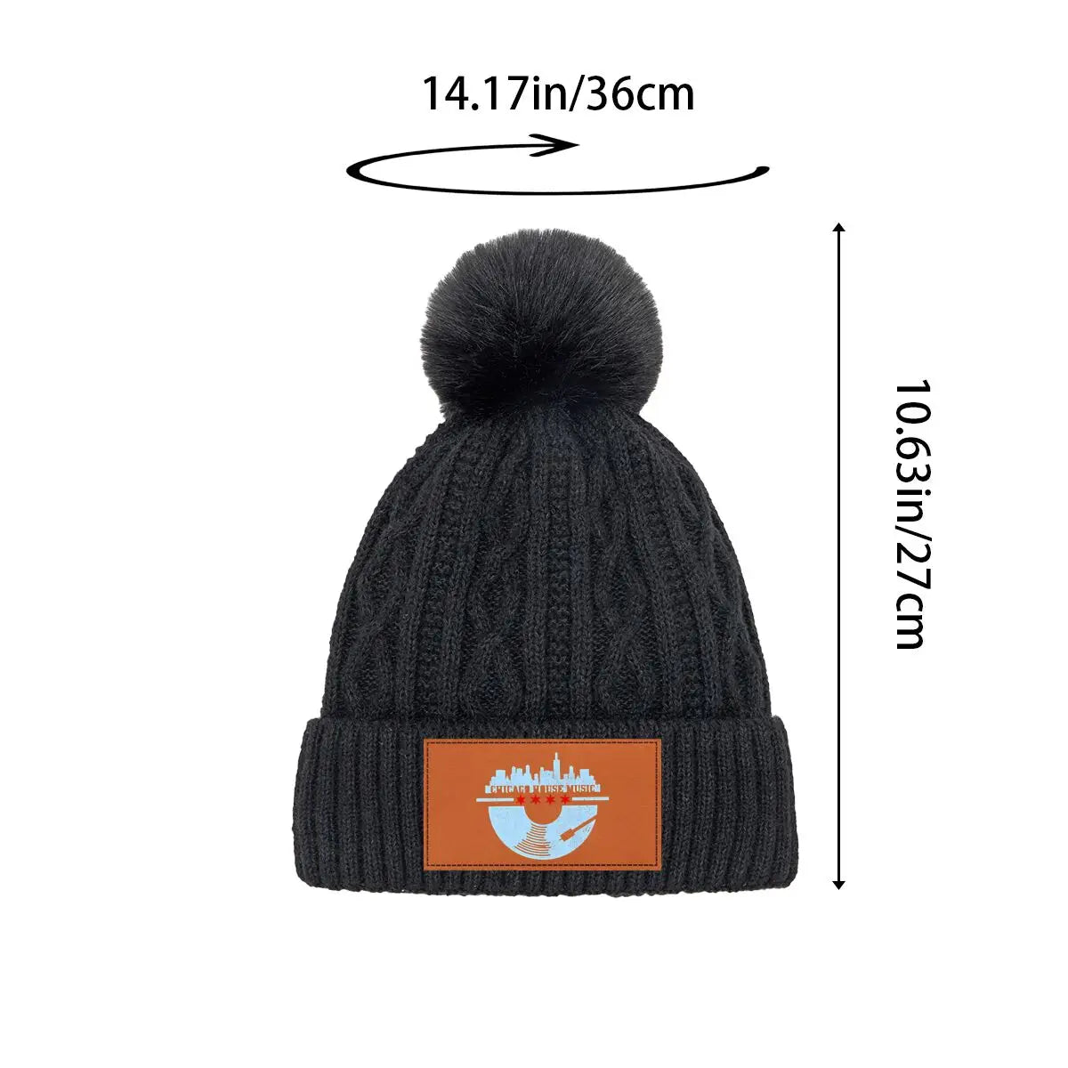 Chicago House Music Themed Design Casual Pompom Hat