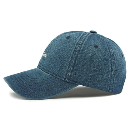 Snapback Cap Spring Summer Washable Denim