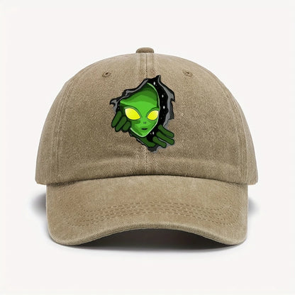 1 Piece Green Vintage Washed Baseball Cap