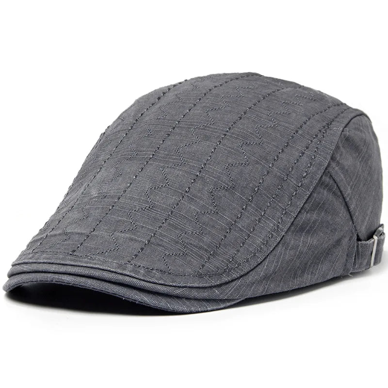 Retro Stylish Newsboy Cap For Men Cotton Beret Unisex Sun Hat