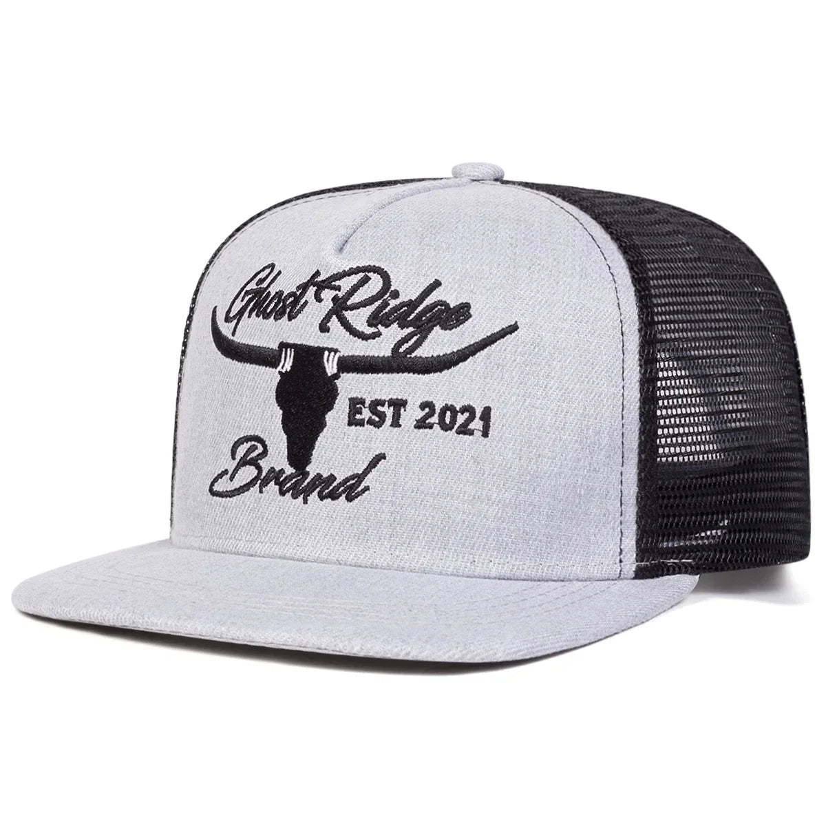 Unisex Bullhead Letter Embroidery Hip-hop Net Hats Spring Summer