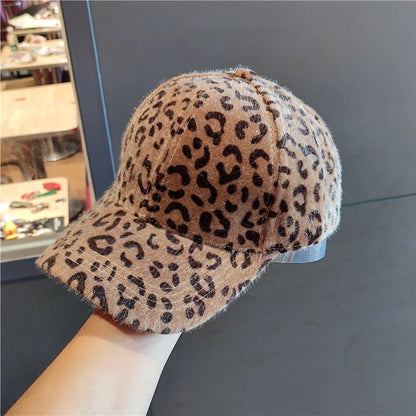 Leopard Print Baseball Cap For Women Men Unisex