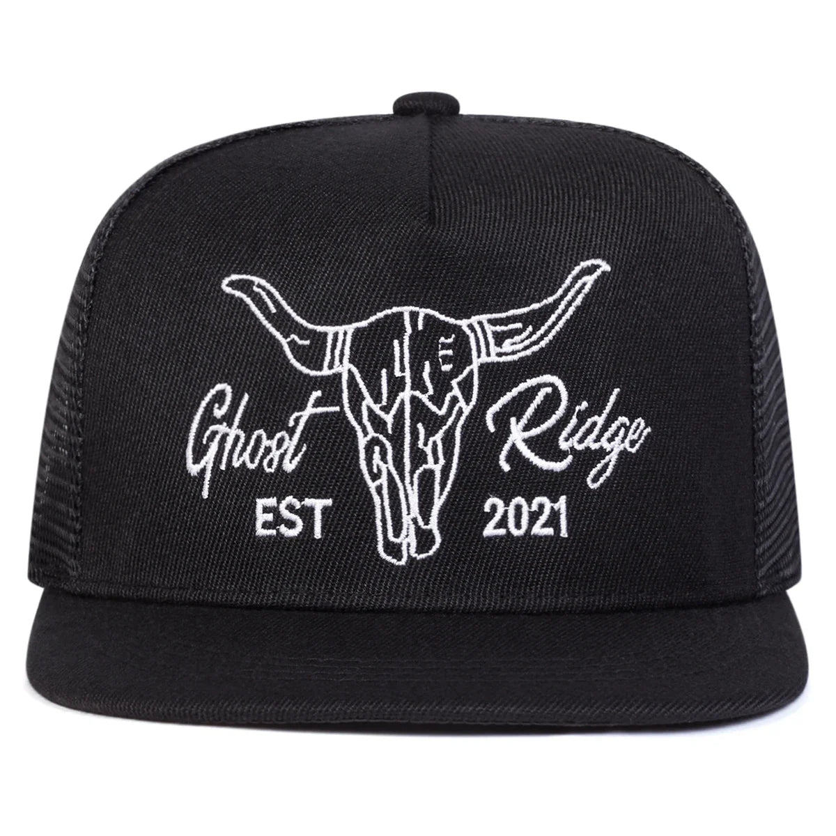 Unisex Ox Head Letter Embroidery Hip-Hop Net Hats