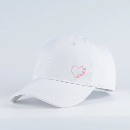 Butterfly Heart Print Baseball Cap