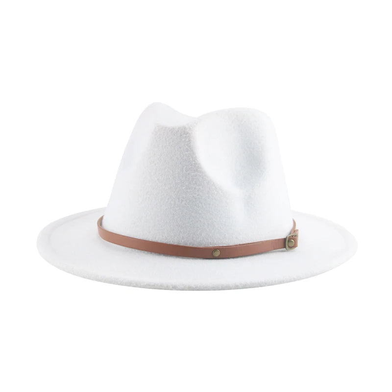 Hats For Women Kids Child Small 52cm Solid Belt Kids Fedora Formal Dress Wedding