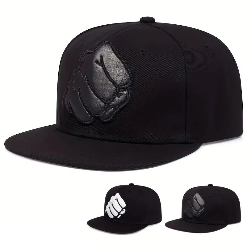 Unisex Fist Leather Label Hip Hop Hats Spring Autumn