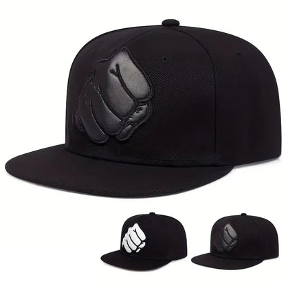 Unisex Fist Leather Label Hip Hop Hats Spring Autumn