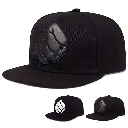 Unisex Fist Leather Label Hip Hop Hats Spring Autumn
