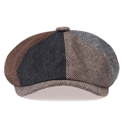 Male Ivy Hat Big Head Man Autumn And Winter Newsboy Cap