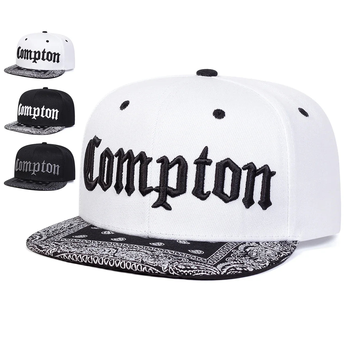 Unisex Compton Letter Embroidery Baseball Hats Spring Autumn