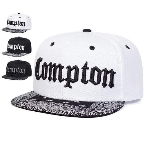 Unisex Compton Letter Embroidery Baseball Hats Spring Autumn