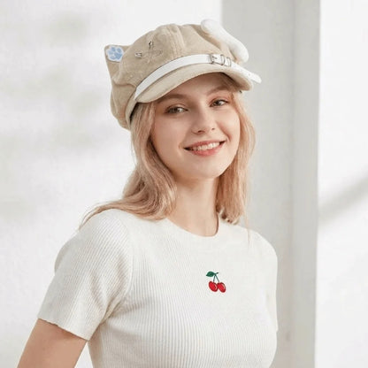 Popular Cat Ears Women's Beret Anime Japanese Style Newsboy Cap