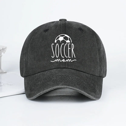 Soccer Mom Print Washed Baseball Cap For Moms