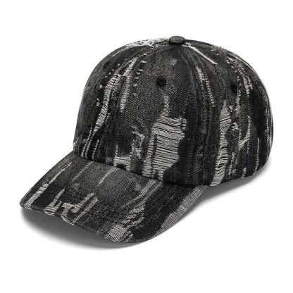 Vintage Distressed Washed Denim Baseball Cap
