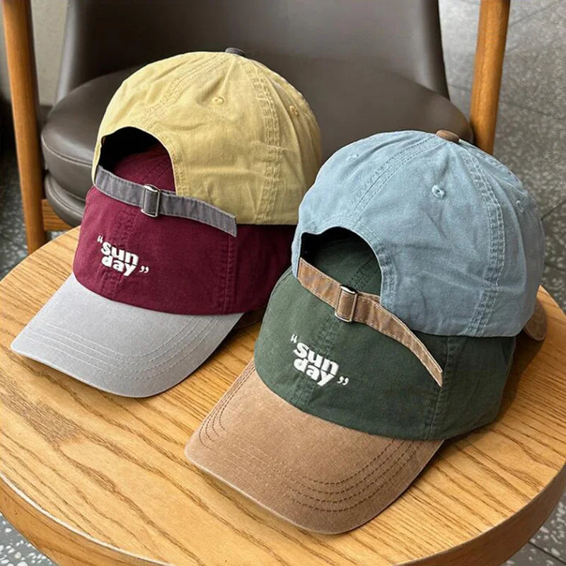 Contrasting Color Baseball Cap For Men Women