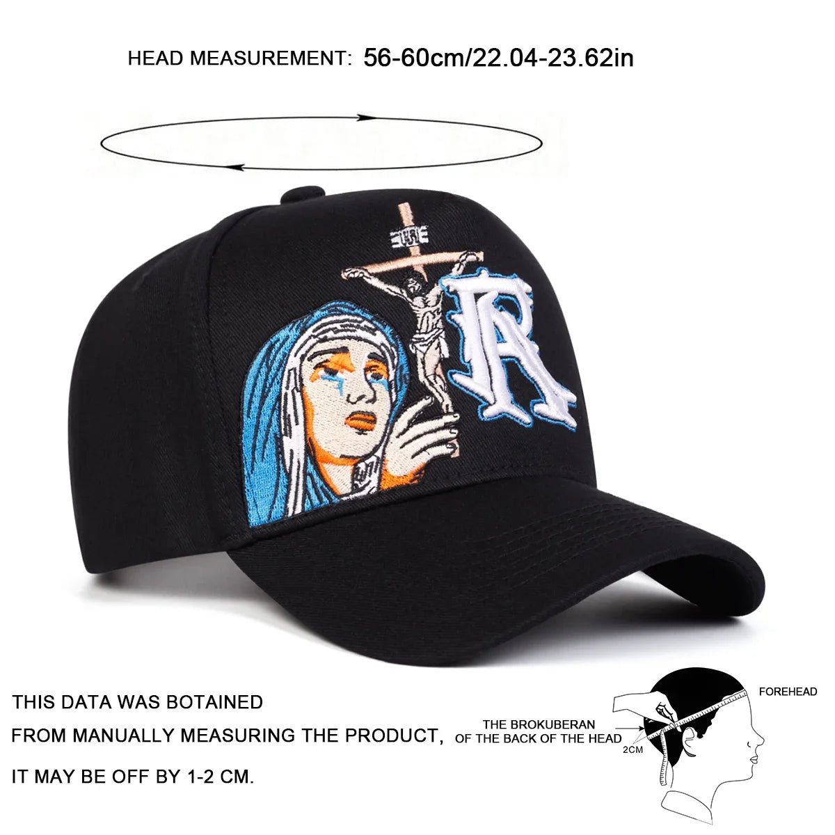 Unisex R Prayer Embroidery Baseball Caps Spring Autumn