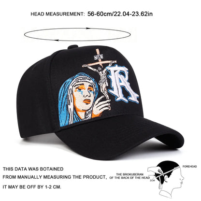 Unisex R Prayer Embroidery Baseball Caps Spring Autumn