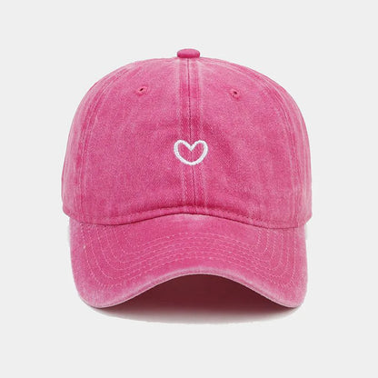 Hat New For Women Men Washed Cotton Baseball Cap Soft Top Embroidered Love Retro