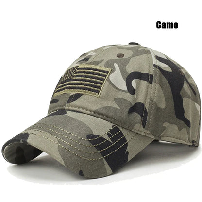 American Flag Embroidered Cotton Adjustable Soft Top Baseball Cap
