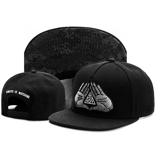 Trendy New Flat brimmed Hat with Two Hands Embroidery Street