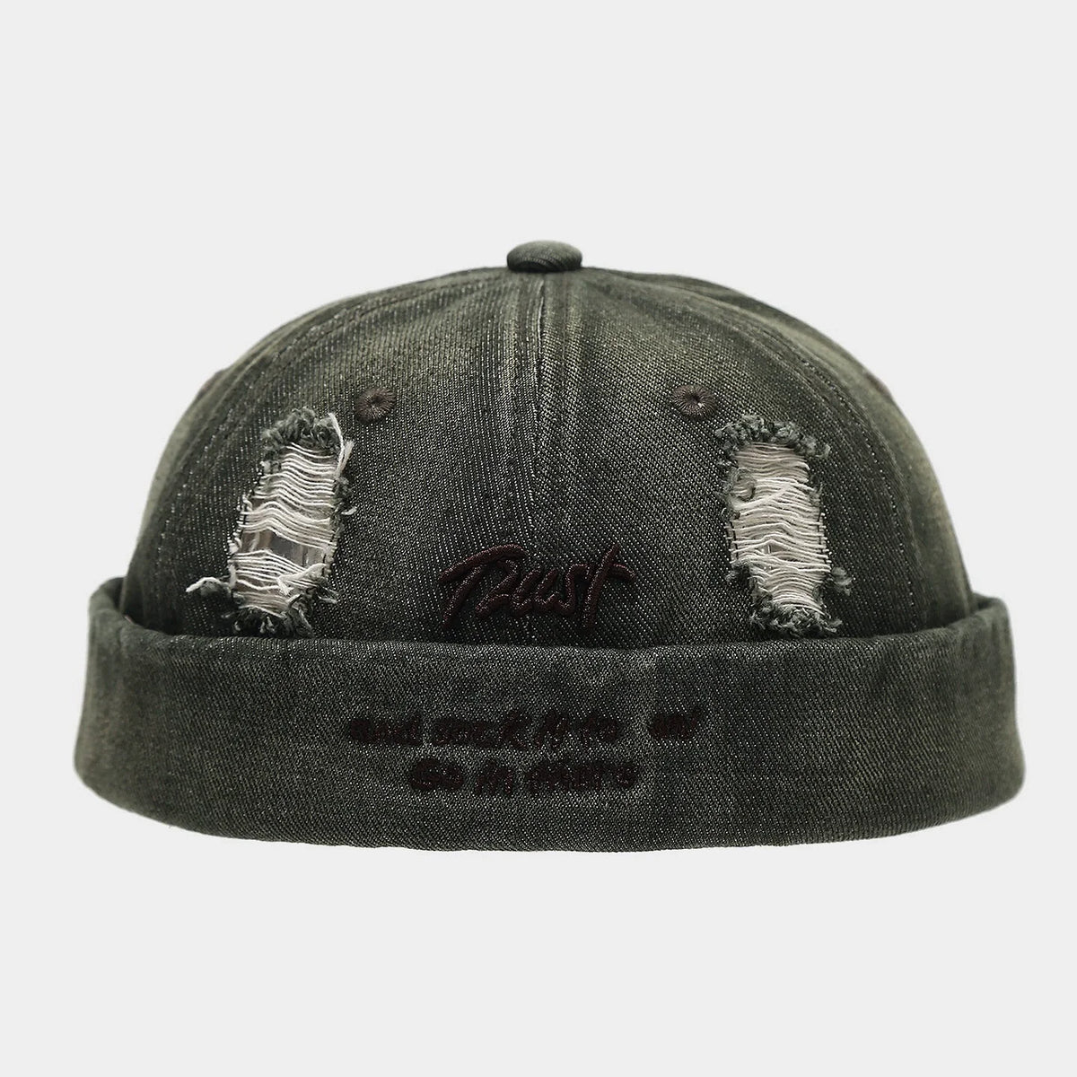 Vintage Distressed Ripped American Skullcap