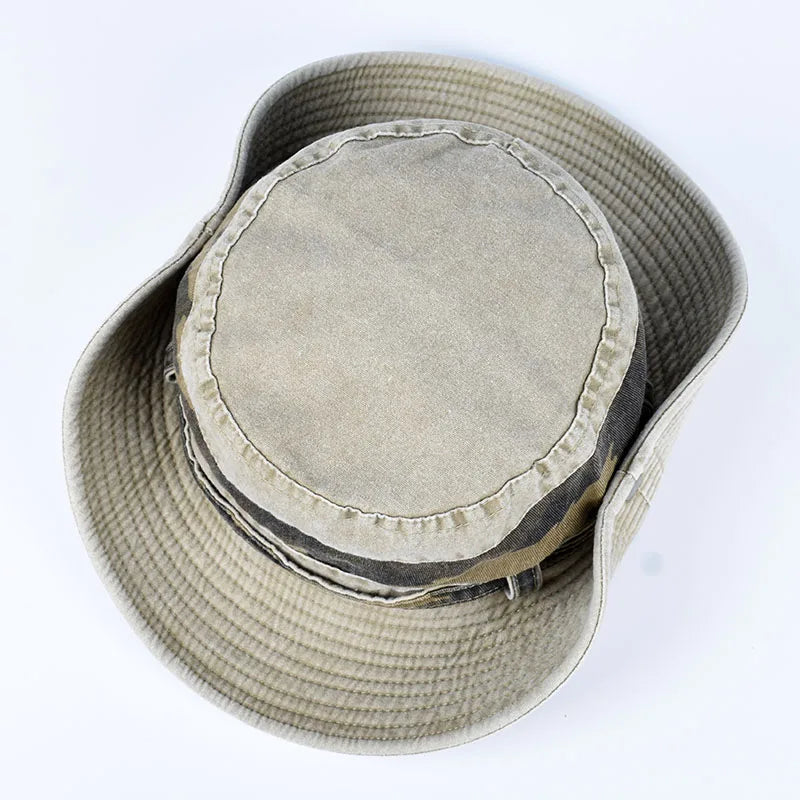 Outdoor Camo Bucket Hat Women Men Summer