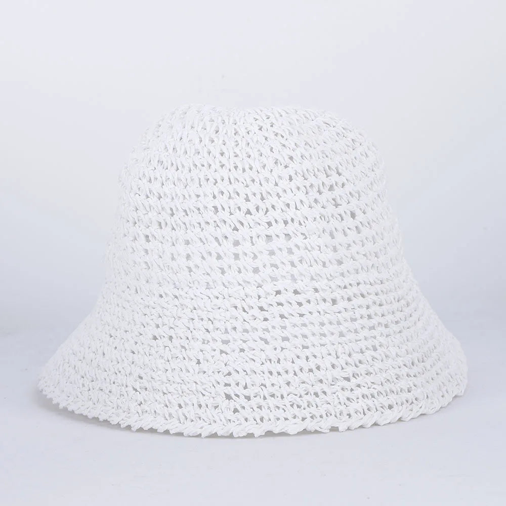 Women Straw Sun Hat Woven Bucket Hat Fishing Hat
