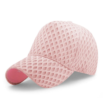 Summer Man Large Head Mesh Breathable Baseball Cap