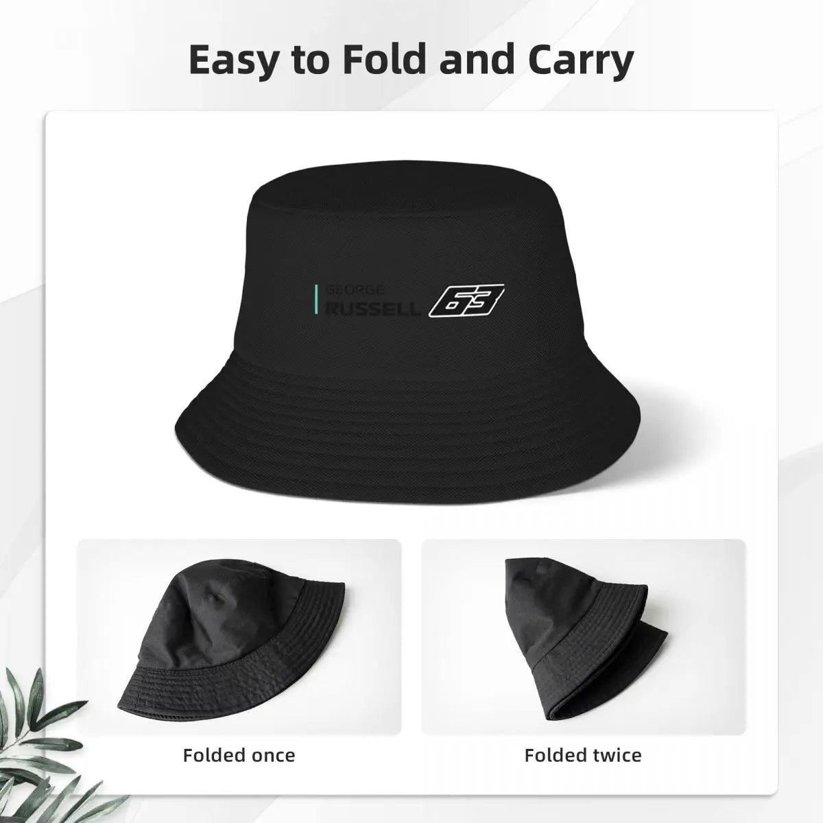 George Russel F1 Bucket Hat Rugby party hats Fishing Caps Anime Hat For Women Men's