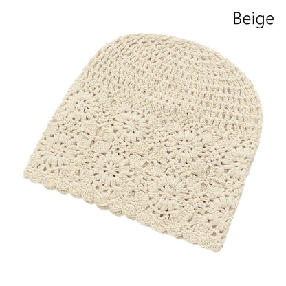 New Vintage Artistic Beret Cap Hand-Made Breathable Knitted Hat