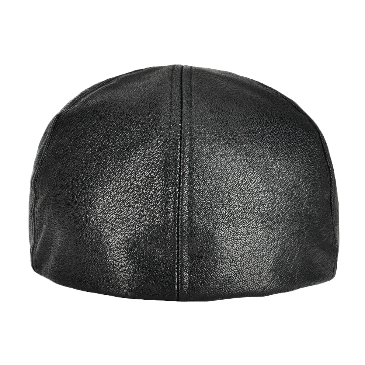 Lambskin Leather Ivy Newsboy Caps 6 Panel Cabbie Beret Hat