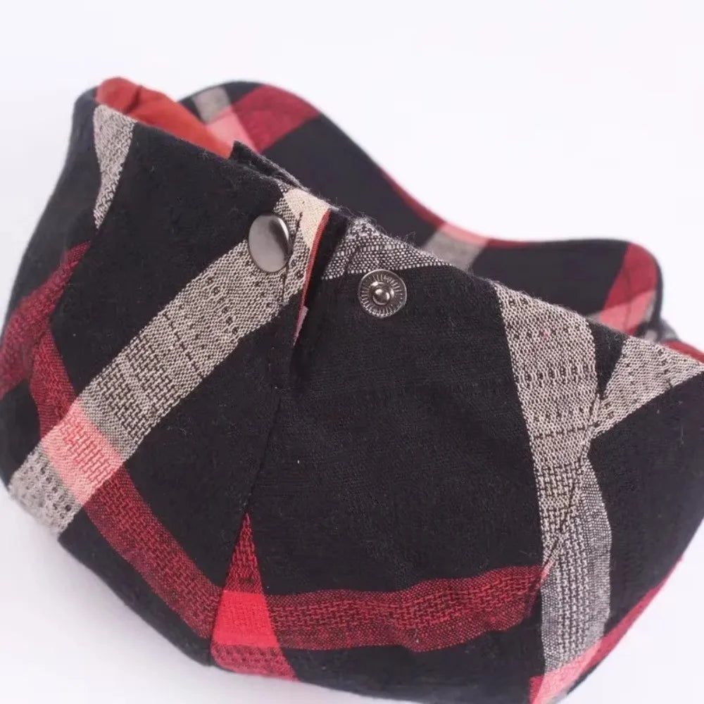 Unisex Colorful Plaid Berets Thin Soft Newsboy Caps