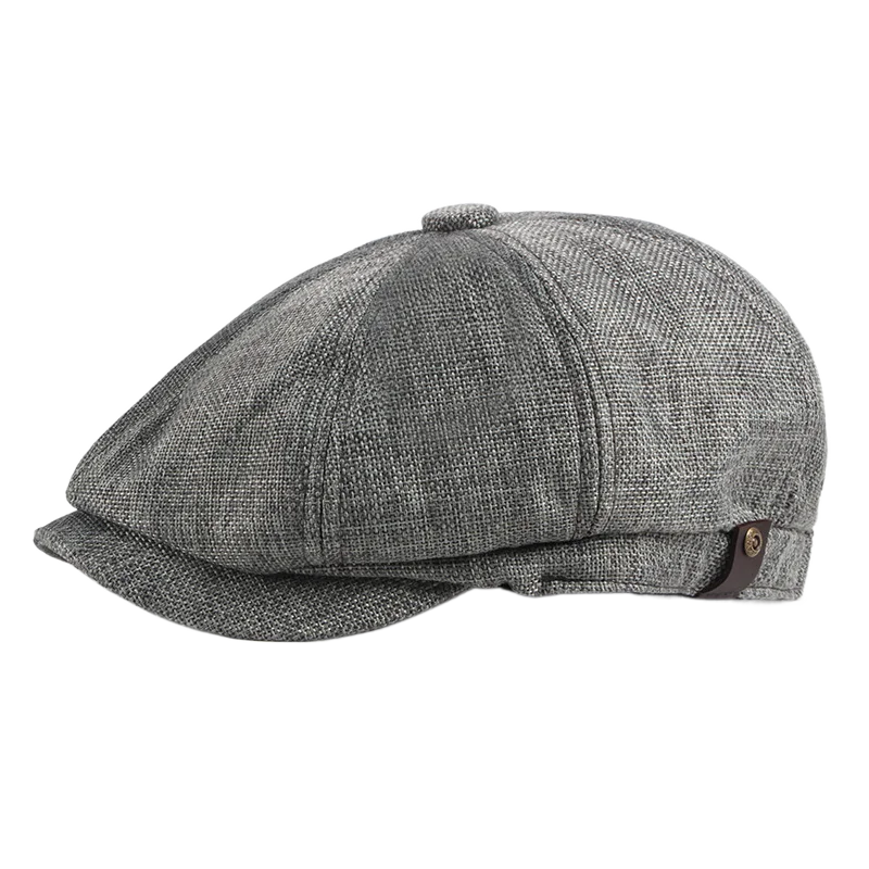 Adjustable Weave Linen-Like Cotton Newsboy Hat
