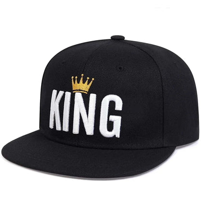 Unisex Crown KING Embroidery Hip Hop Hats Spring Autumn Outdoor Adjustable Casual Baseball Caps Sunscreen Hat
