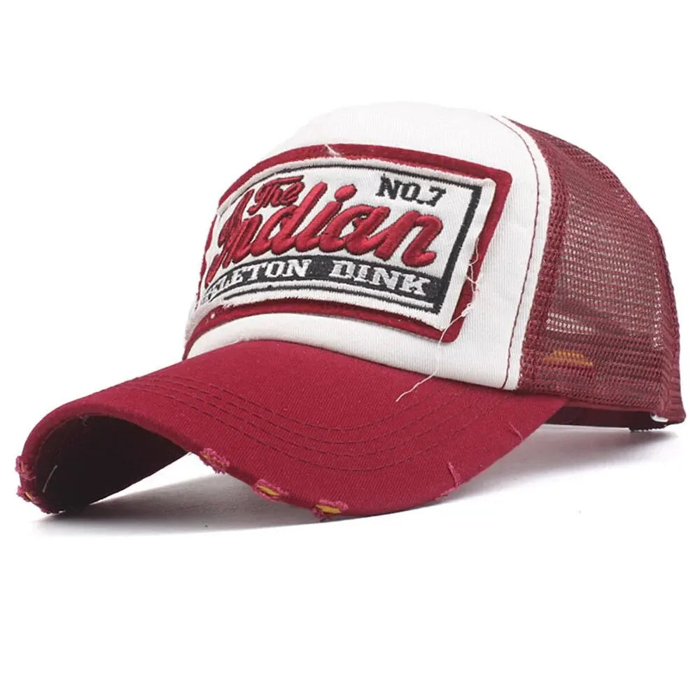 Streetwear Letter Embroidery Mesh Dad Baseball Cap Fashion Snapback Hip Hop
