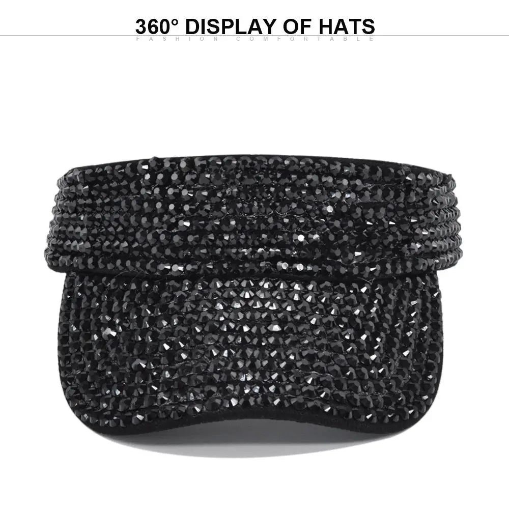 Cool Women Sun Hats Diamond Sports Cap Empty Top Baseball Caps