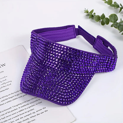 New Women's Shiny Rhinestone Sun Hat