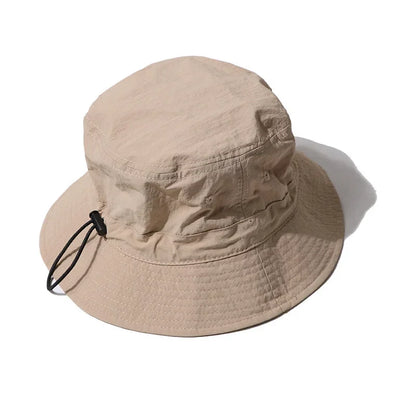 Drawstring Rope Bucket Hat Summer Quick Dry Breathable Fisherman Cap