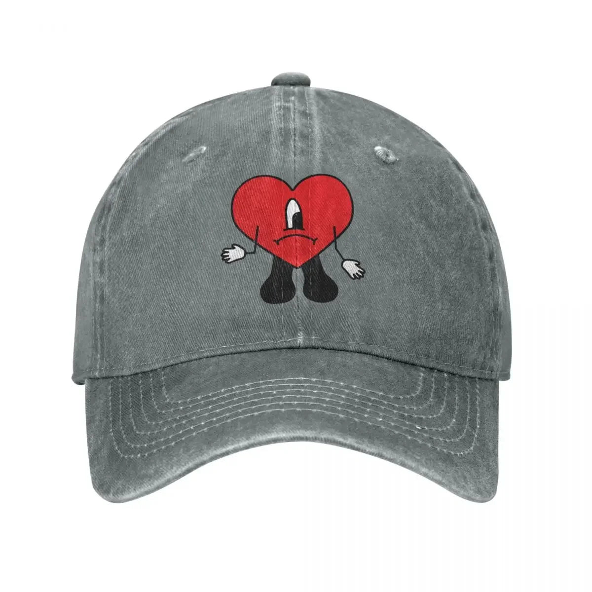 New Bad Bunny Denim Baseball Cap Snapback Hat Men Women Outdoor